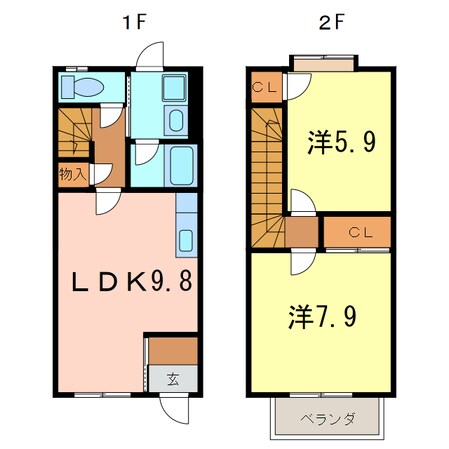 ルミエール清　Ａの物件間取画像